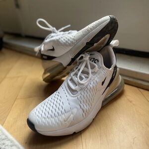 Nike White and Black Air Max 270 Sneakers